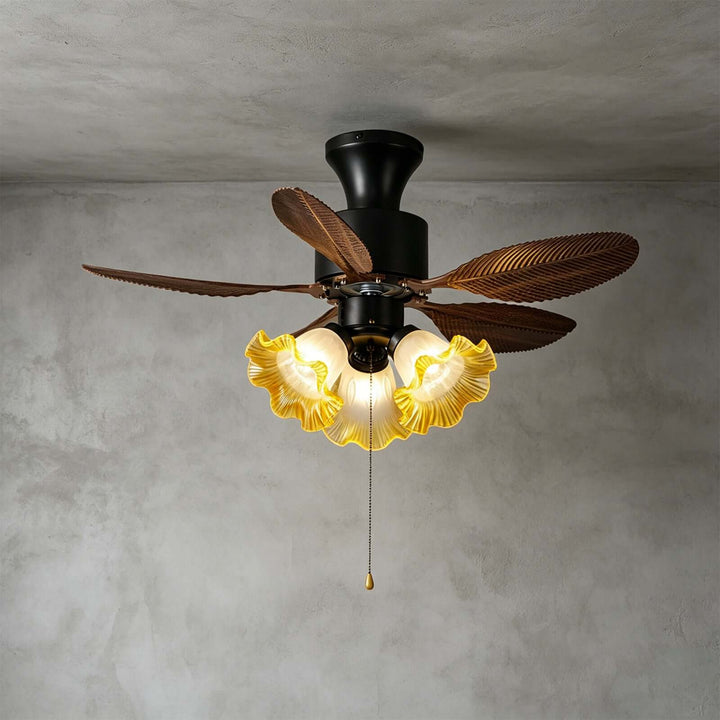Xynoc Ceiling Fan Light B | Vintage Morning Glory Dining Light