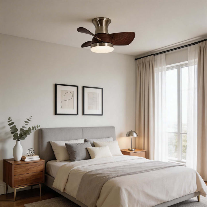 Xyzor Ceiling Fan Light - Contemporary ABS Bedroom Light