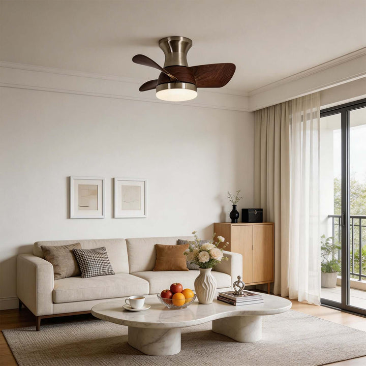Xyzor Ceiling Fan Light - Contemporary ABS Bedroom Light