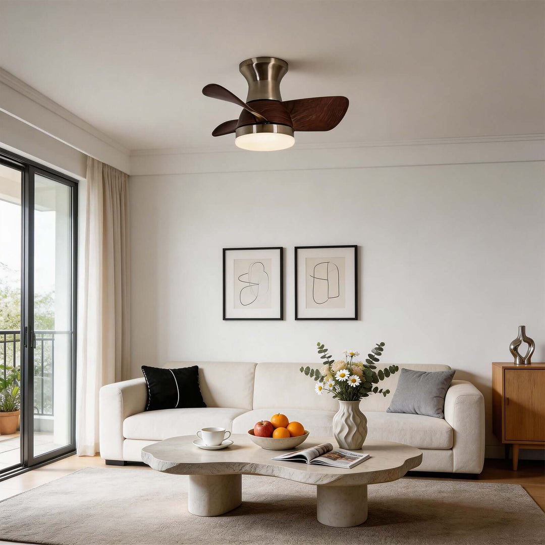 Xyzor Ceiling Fan Light - Contemporary ABS Bedroom Light