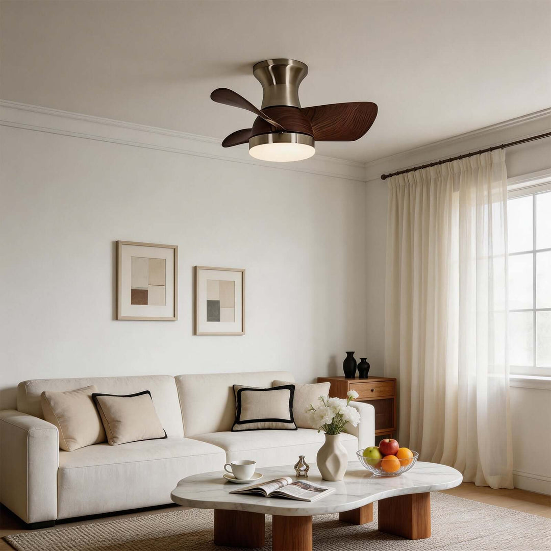 Xyzor Ceiling Fan Light - Contemporary ABS Bedroom Light