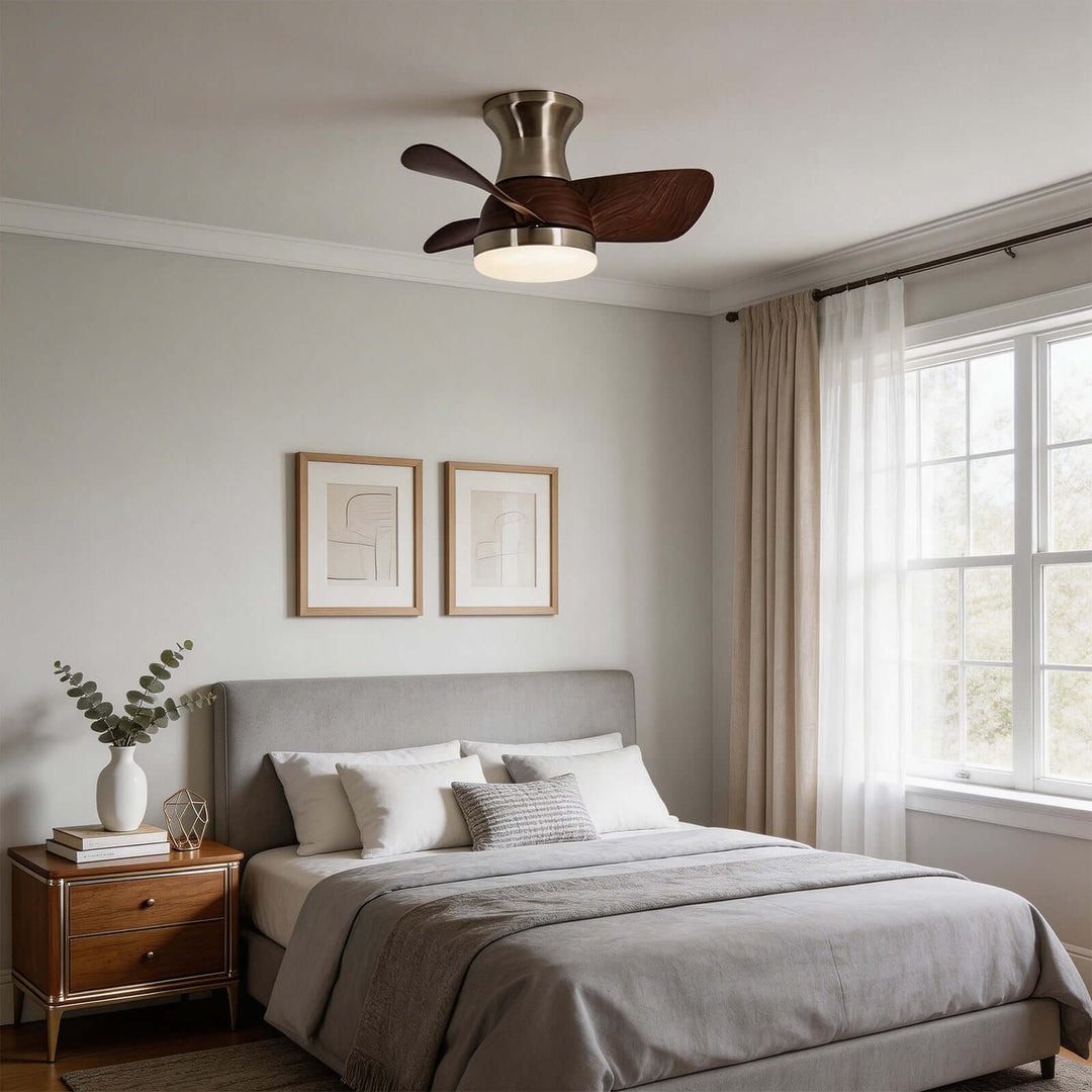 Xyzor Ceiling Fan Light - Contemporary ABS Bedroom Light