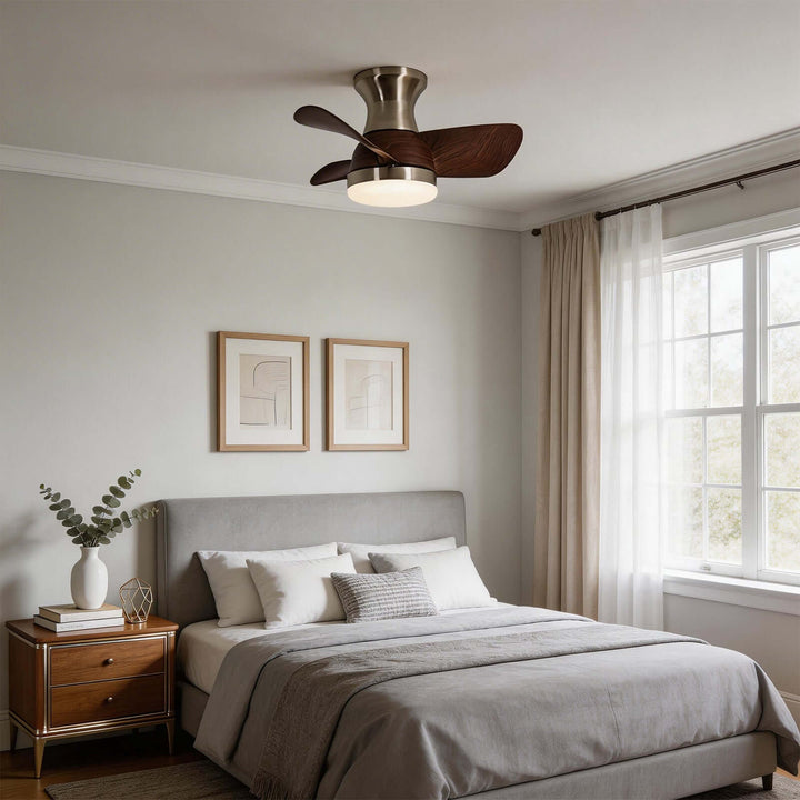 Xyzor Ceiling Fan Light - Contemporary ABS Bedroom Light