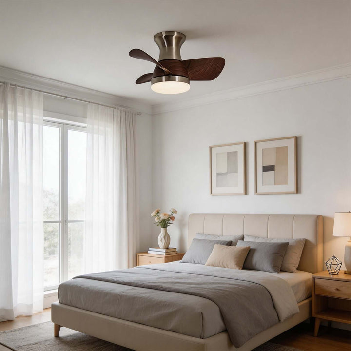 Xyzor Ceiling Fan Light - Contemporary ABS Bedroom Light