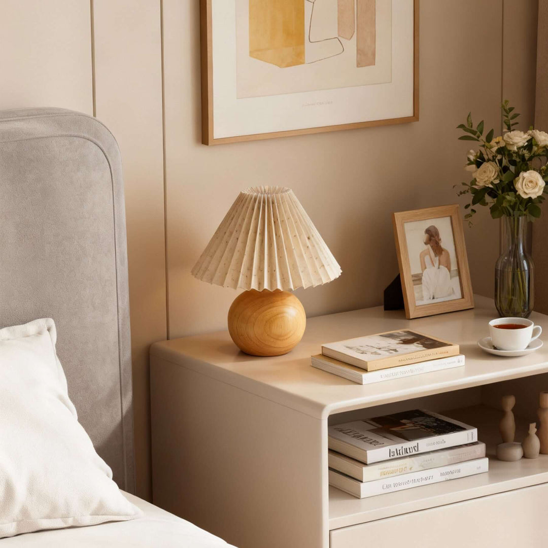 Yarvo Table Lamp – Wabi-Sabi Vintage Fabric Bedside Lamp