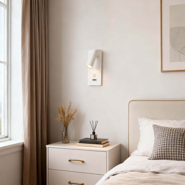 Yorva Wall Lamp Style A – Nordic Minimalist USB Reading Light