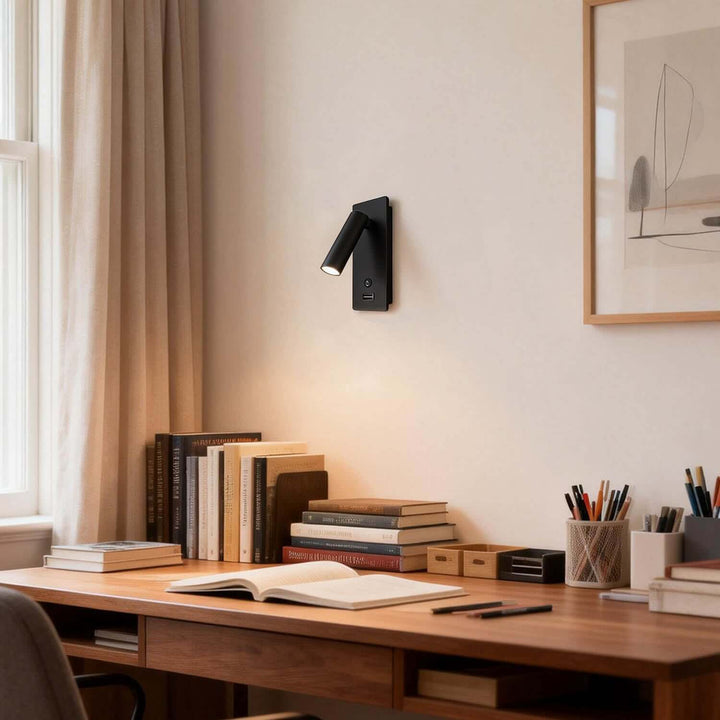 Yorva Wall Lamp Style A – Nordic Minimalist USB Reading Light