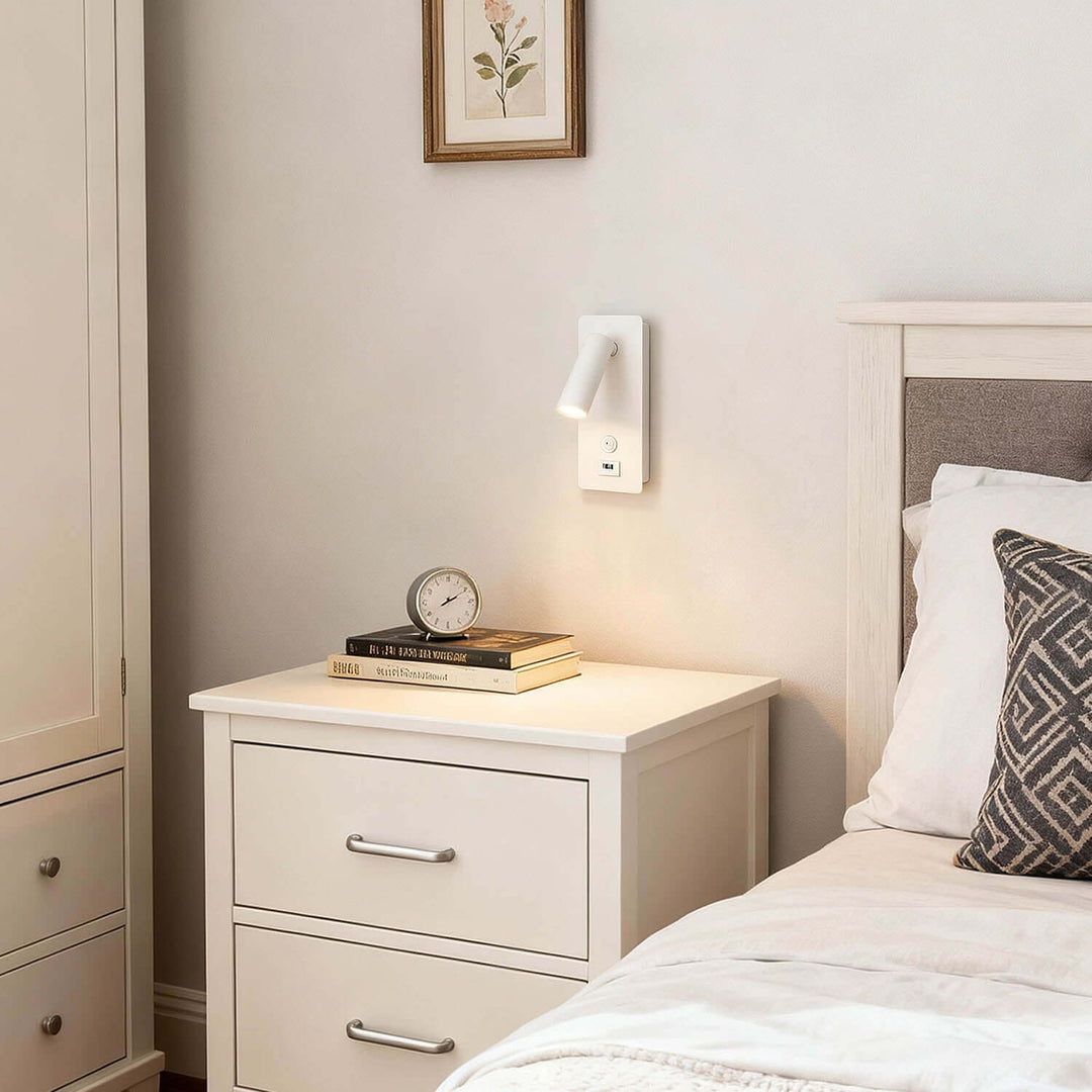 Yorva Wall Lamp Style A – Nordic Minimalist USB Reading Light