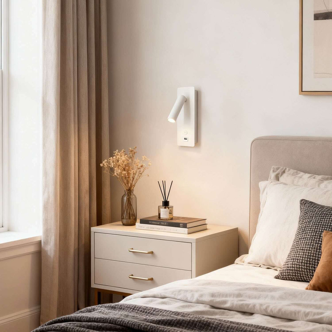 Yorva Wall Lamp Style A – Nordic Minimalist USB Reading Light