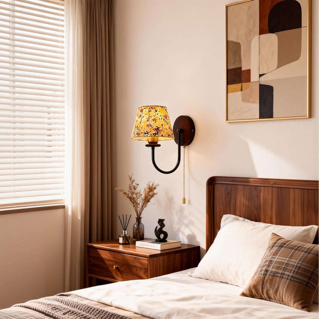 Zalivi Wall Light – Vintage Rustic Fabric Light