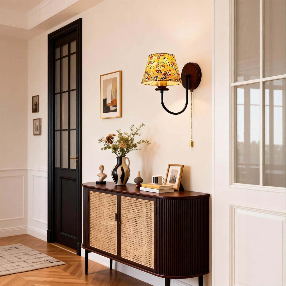 Zalivi Wall Light – Vintage Rustic Fabric Light