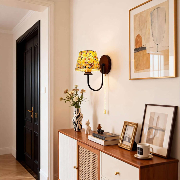 Zalivi Wall Light – Vintage Rustic Fabric Light