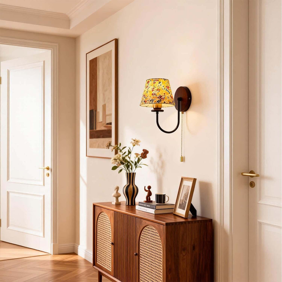 Zalivi Wall Light – Vintage Rustic Fabric Light