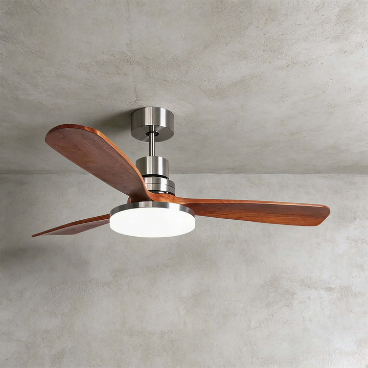Zandris Ceiling Fan Light | Modern Wood Living Room Light