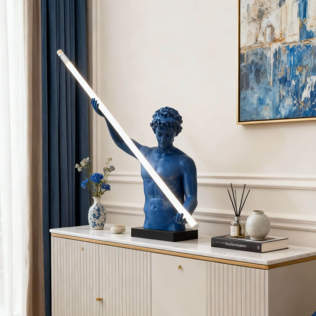 Zaryos Blue Sculpture Table Lamp – Entrance Decorative Light