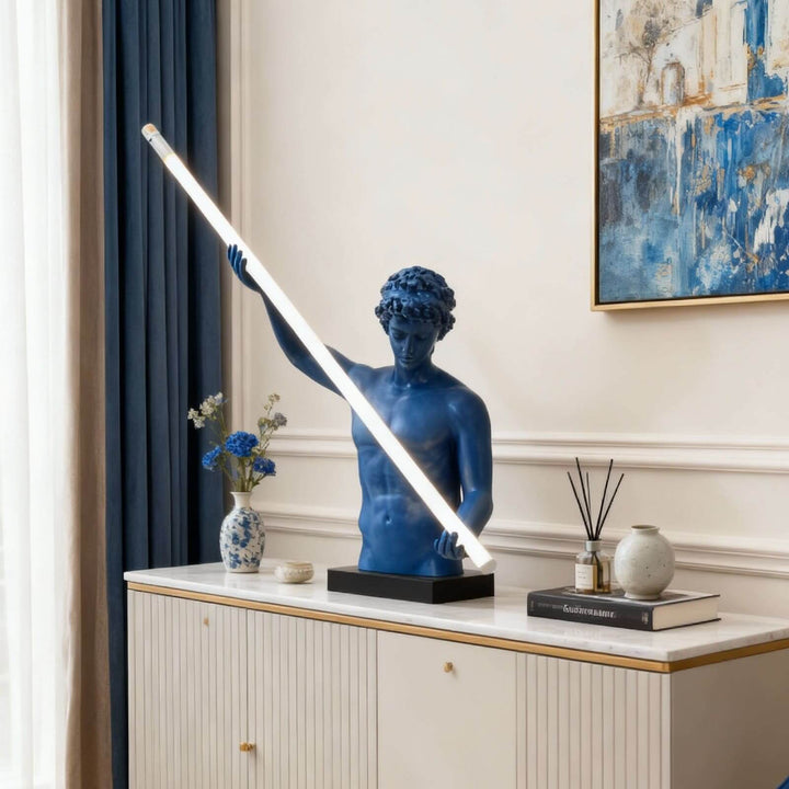 Zaryos Blue Sculpture Table Lamp – Entrance Decorative Light