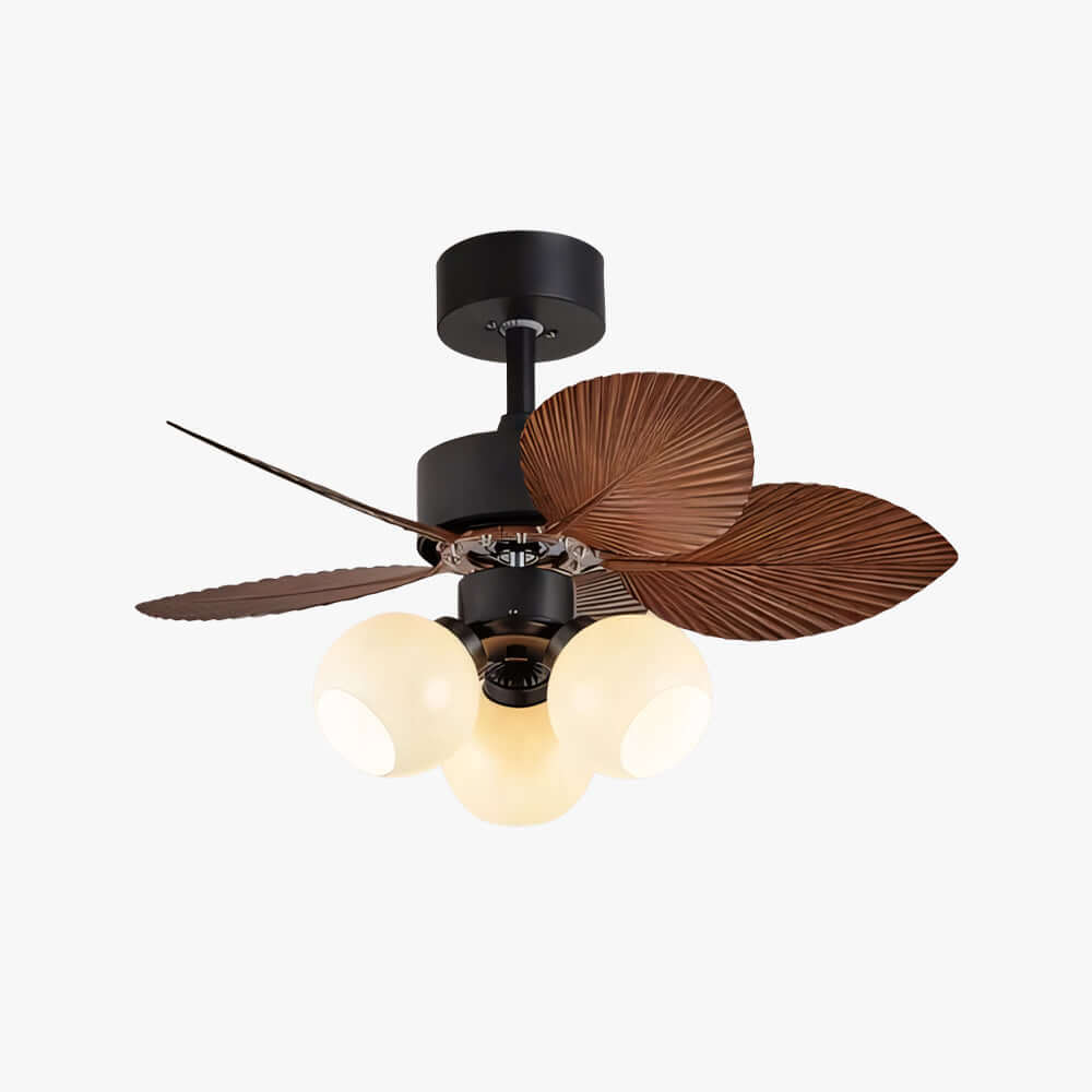 Zevora Ceiling Fan Light B | American Retro Glass Light