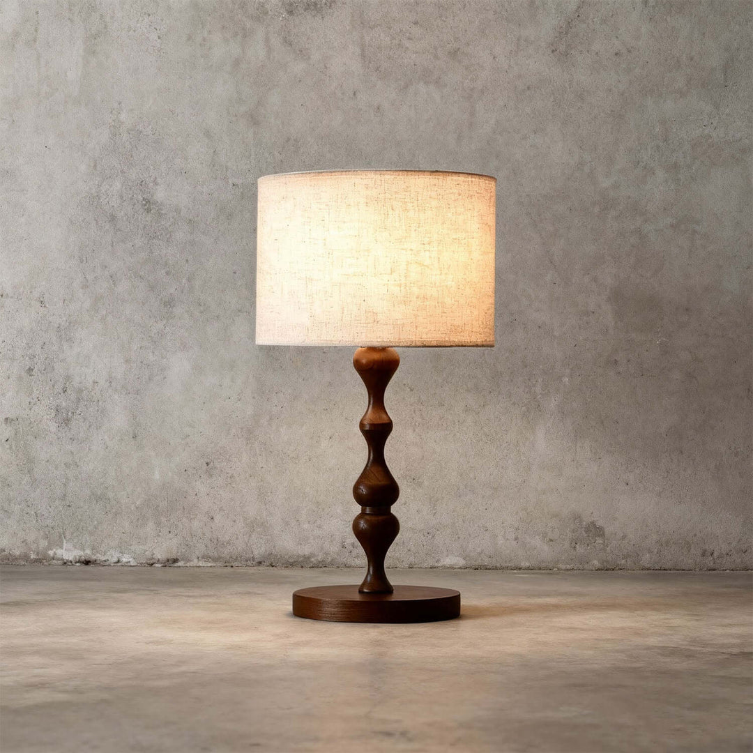 Ziore Table Light French Vintage Fabric Desk Lamp