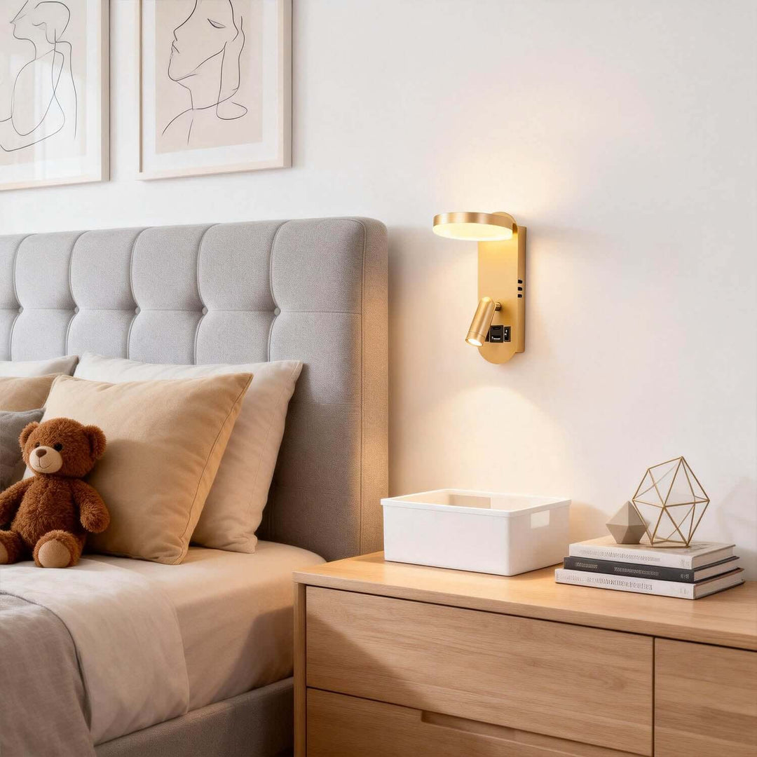 Zivon Wall Light - Modern LED Minimalist Bedroom Bedside Lamp