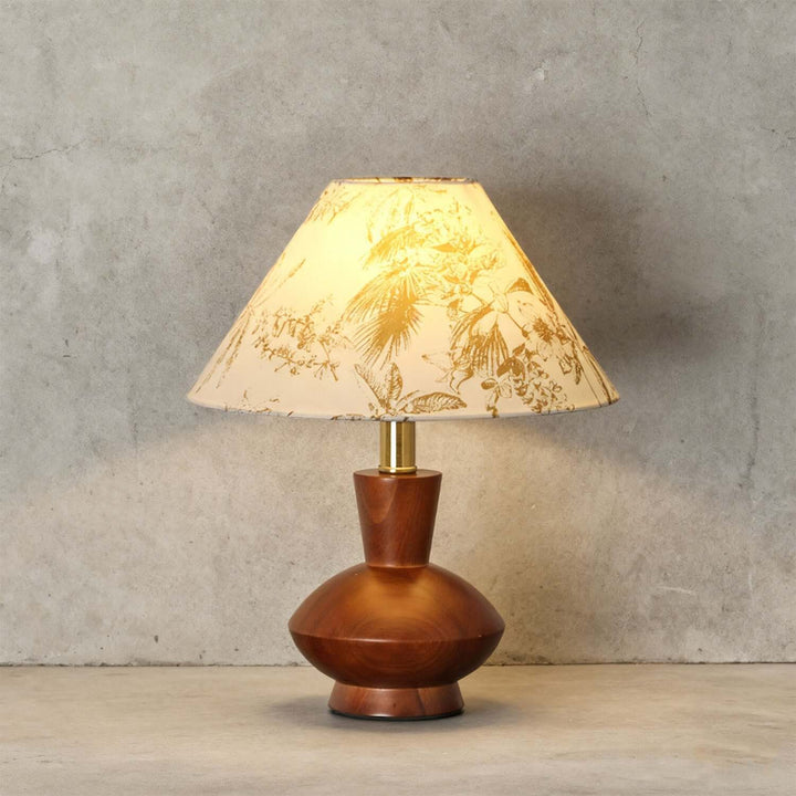 Zomelu Table Lamp – Mid-Century Vintage Fabric Bedside