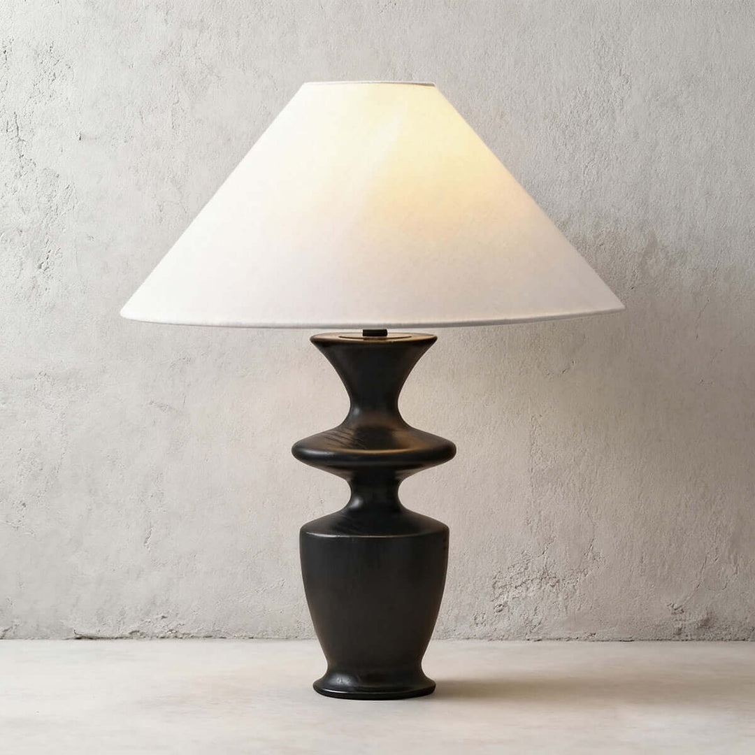 Zoriva Table Lamp – Wabi-Sabi Style Vintage French Wood Decor Light