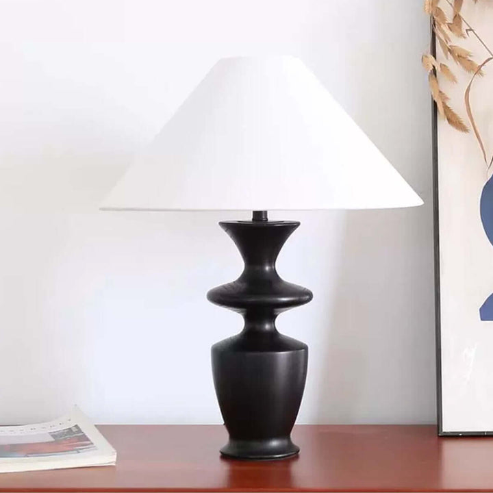 Zoriva Table Lamp – Wabi-Sabi Style Vintage French Wood Decor Light