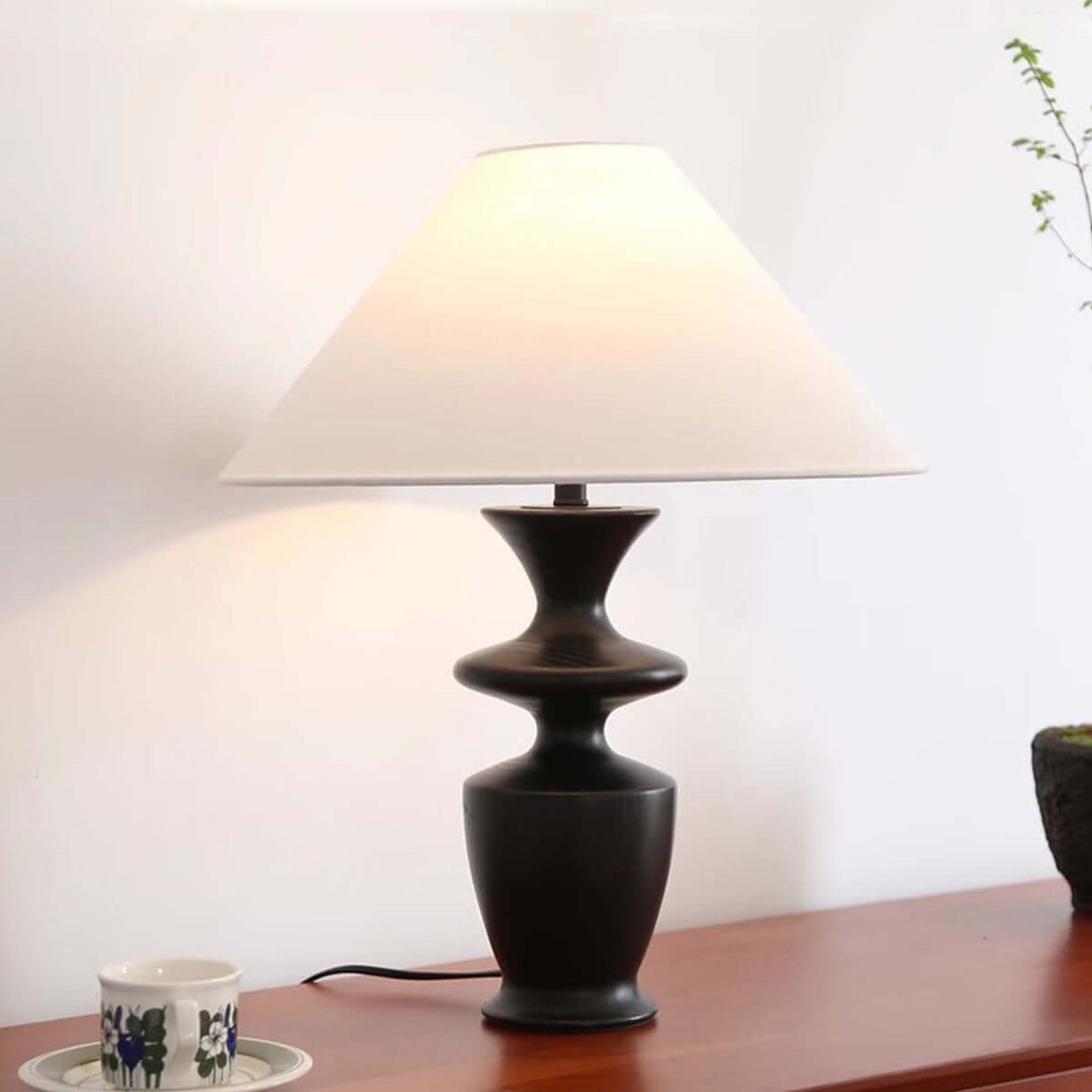 Zoriva Table Lamp – Wabi-Sabi Style Vintage French Wood Decor Light