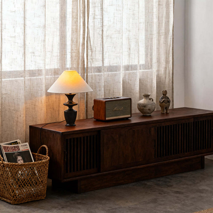 Zoriva Table Lamp – Wabi-Sabi Style Vintage French Wood Decor Light