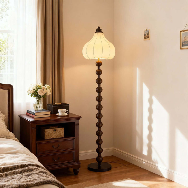 Zureli Floor Lamp – French Retro Fabric Floor Lamp for Living Room