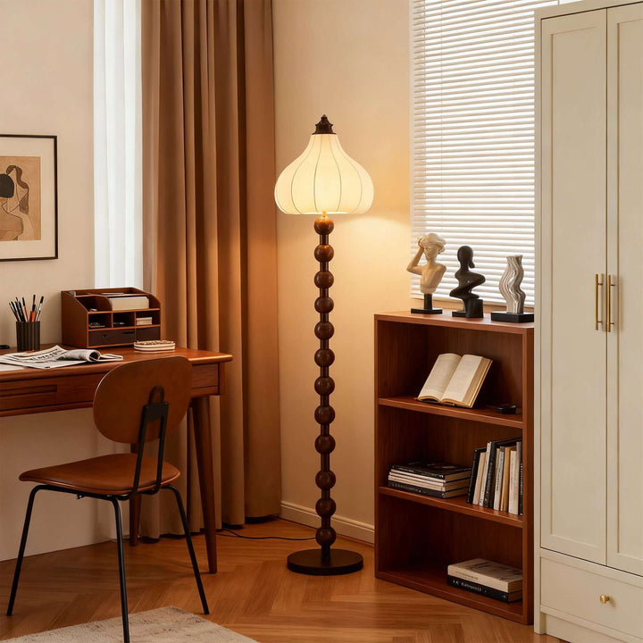 Zureli Floor Lamp – French Retro Fabric Floor Lamp for Living Room