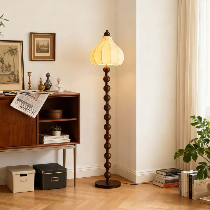 Zureli Floor Lamp – French Retro Fabric Floor Lamp for Living Room