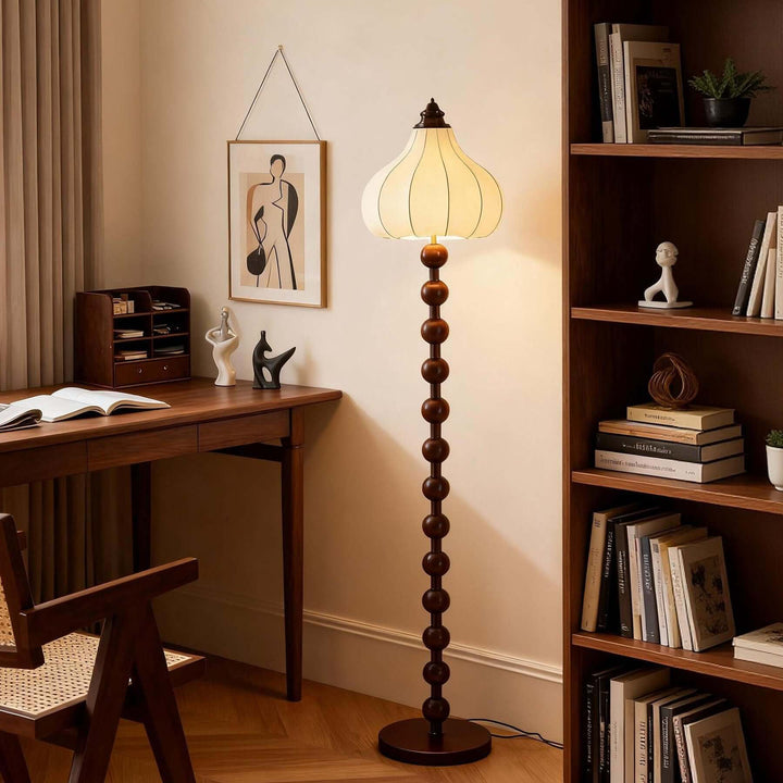 Zureli Floor Lamp – French Retro Fabric Floor Lamp for Living Room