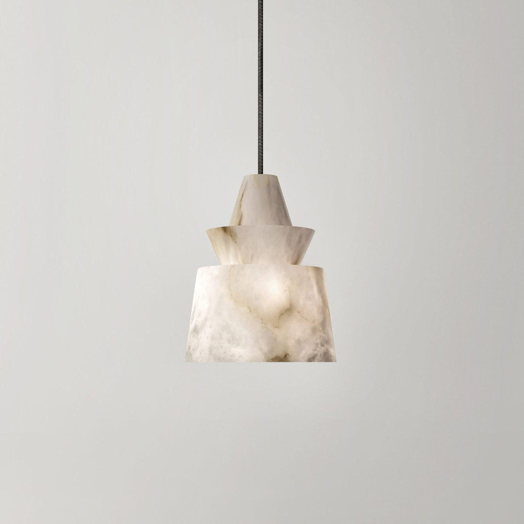 FLO S Small White Alabaster Pendant Light | Elegant Hanging | Vinlighting | Vinlighting