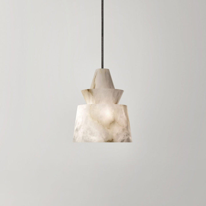 FLO S Small White Alabaster Pendant Light | Elegant Hanging | Vinlighting | Vinlighting