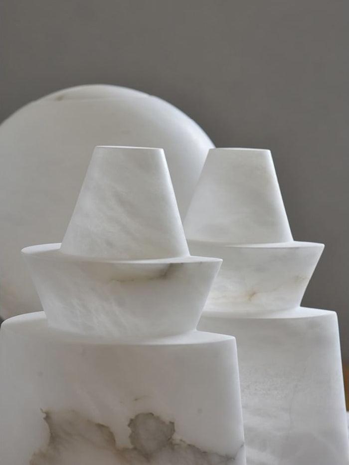 FLO S Small White Alabaster Pendant Light | Elegant Hanging | Vinlighting | Vinlighting