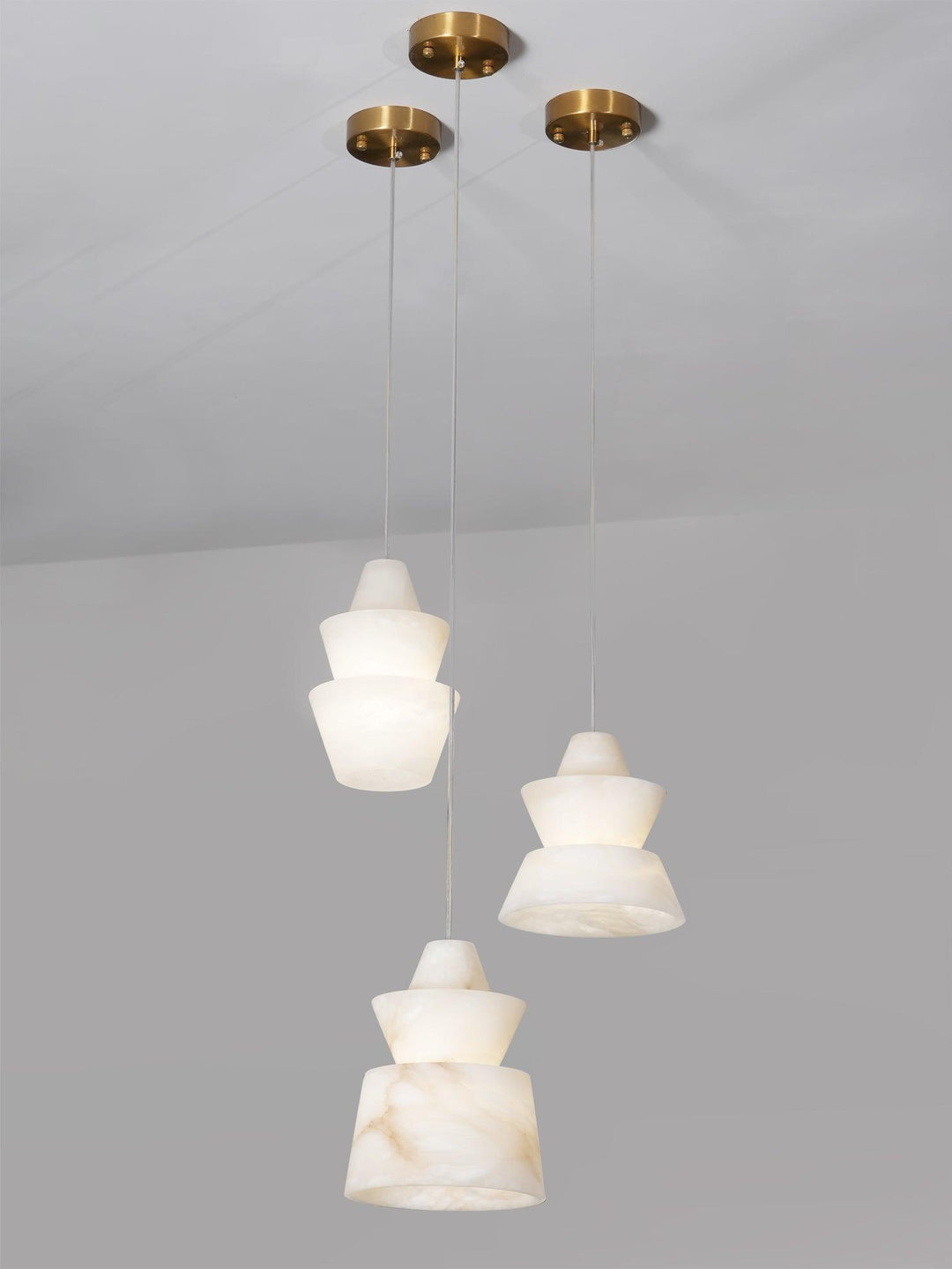 LAB S18 Modern White Alabaster Pendant Light | Elegant Hanging | Vinlighting | Vinlighting
