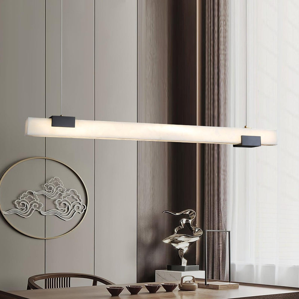 Linear Alabaster Pendant Light | Elegant Kitchen Island Fixture | Vinlighting | Vinlighting