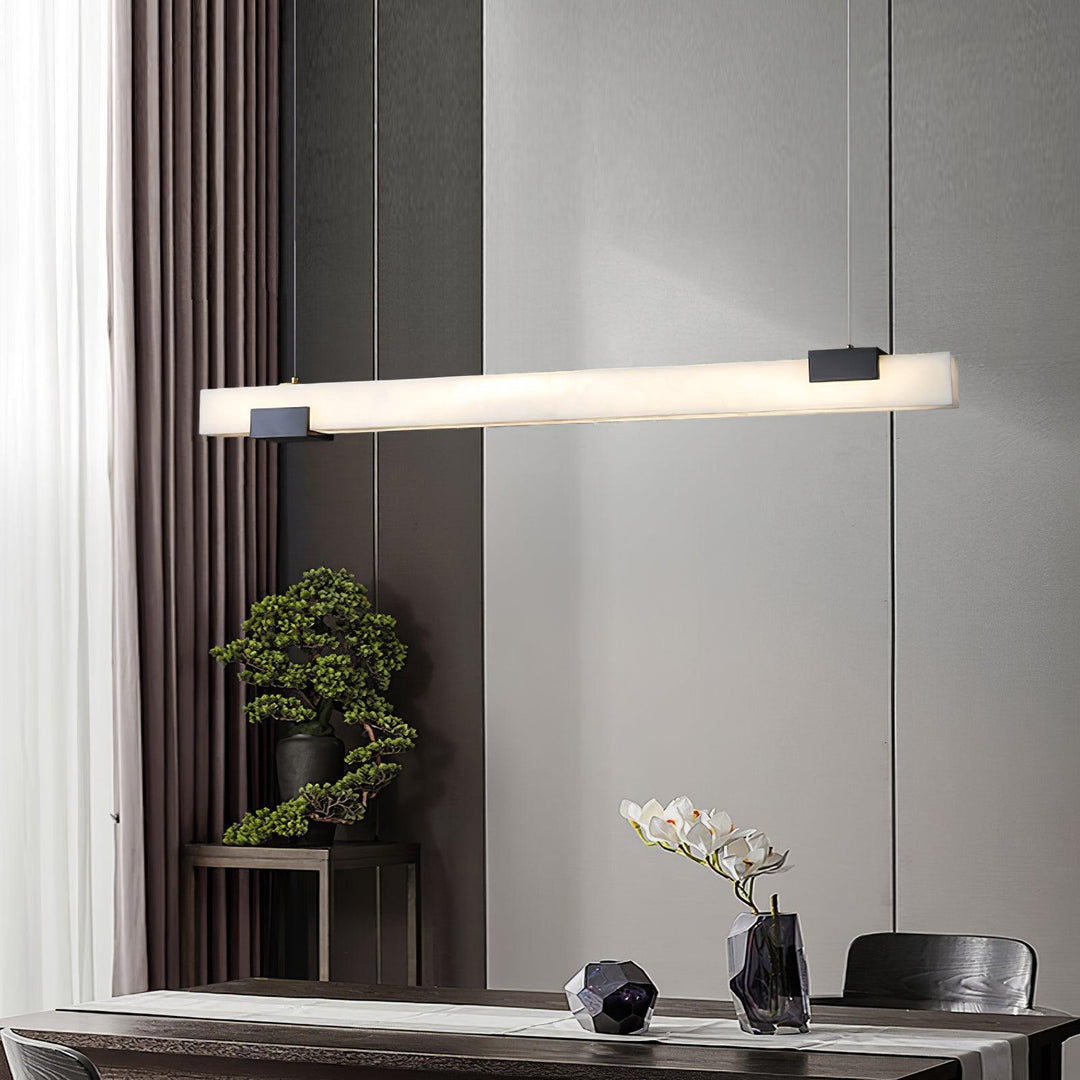 Linear Alabaster Pendant Light | Elegant Kitchen Island Fixture | Vinlighting | Vinlighting
