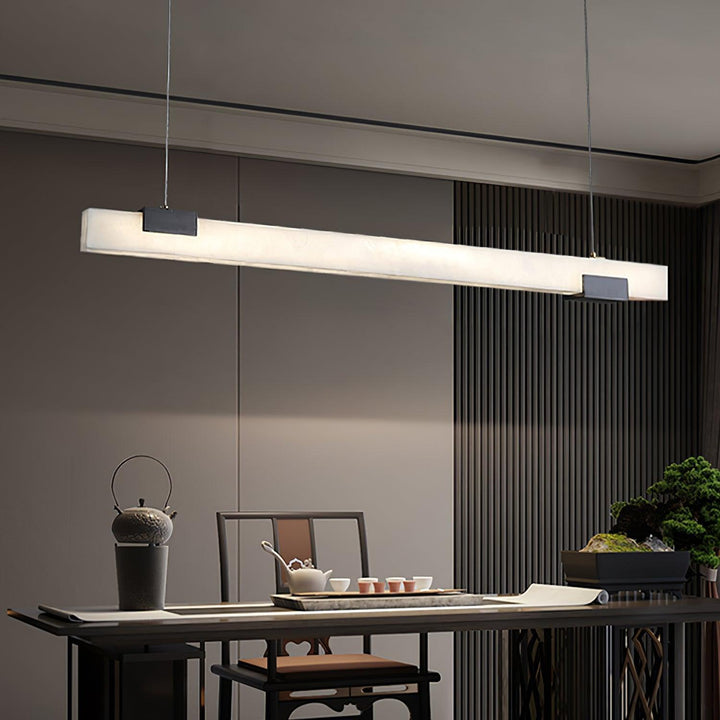 Linear Alabaster Pendant Light | Elegant Kitchen Island Fixture | Vinlighting | Vinlighting