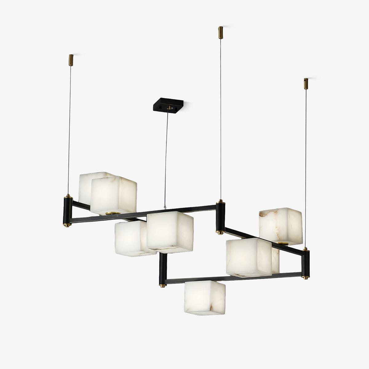 Alabaster Square Box Chandelier - Vinlighting