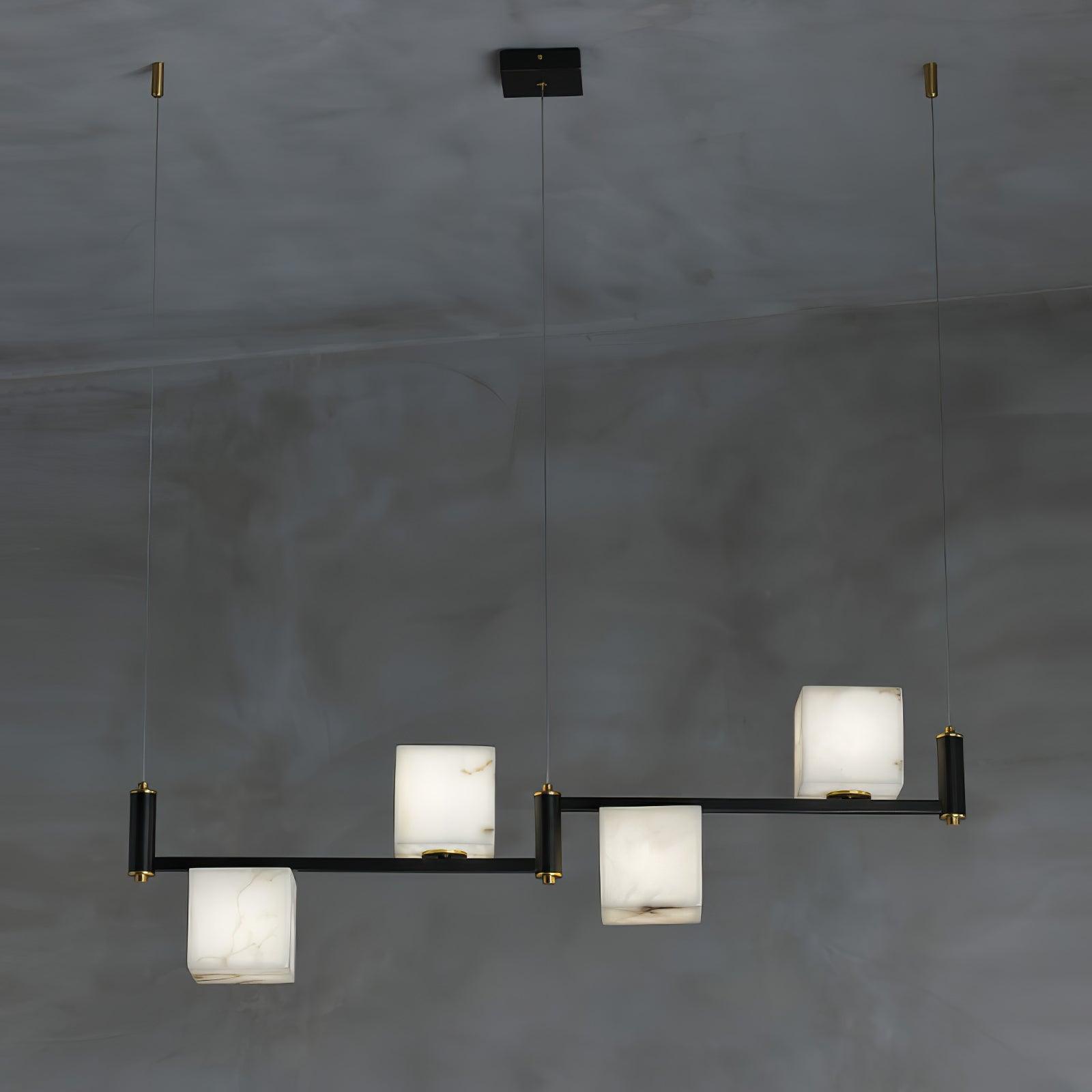 Alabaster Square Box Chandelier - Vinlighting