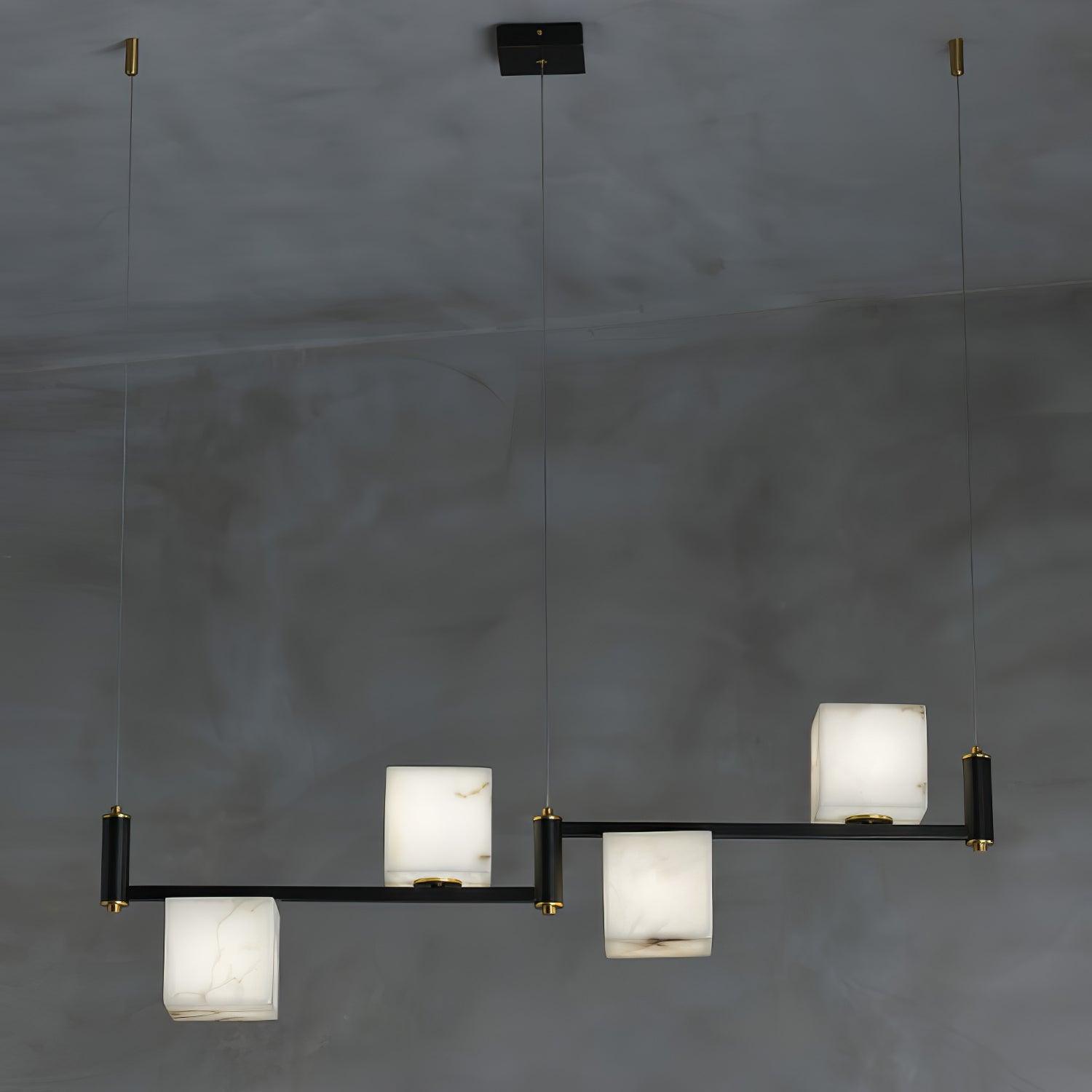 Alabaster Square Box Chandelier - Vinlighting