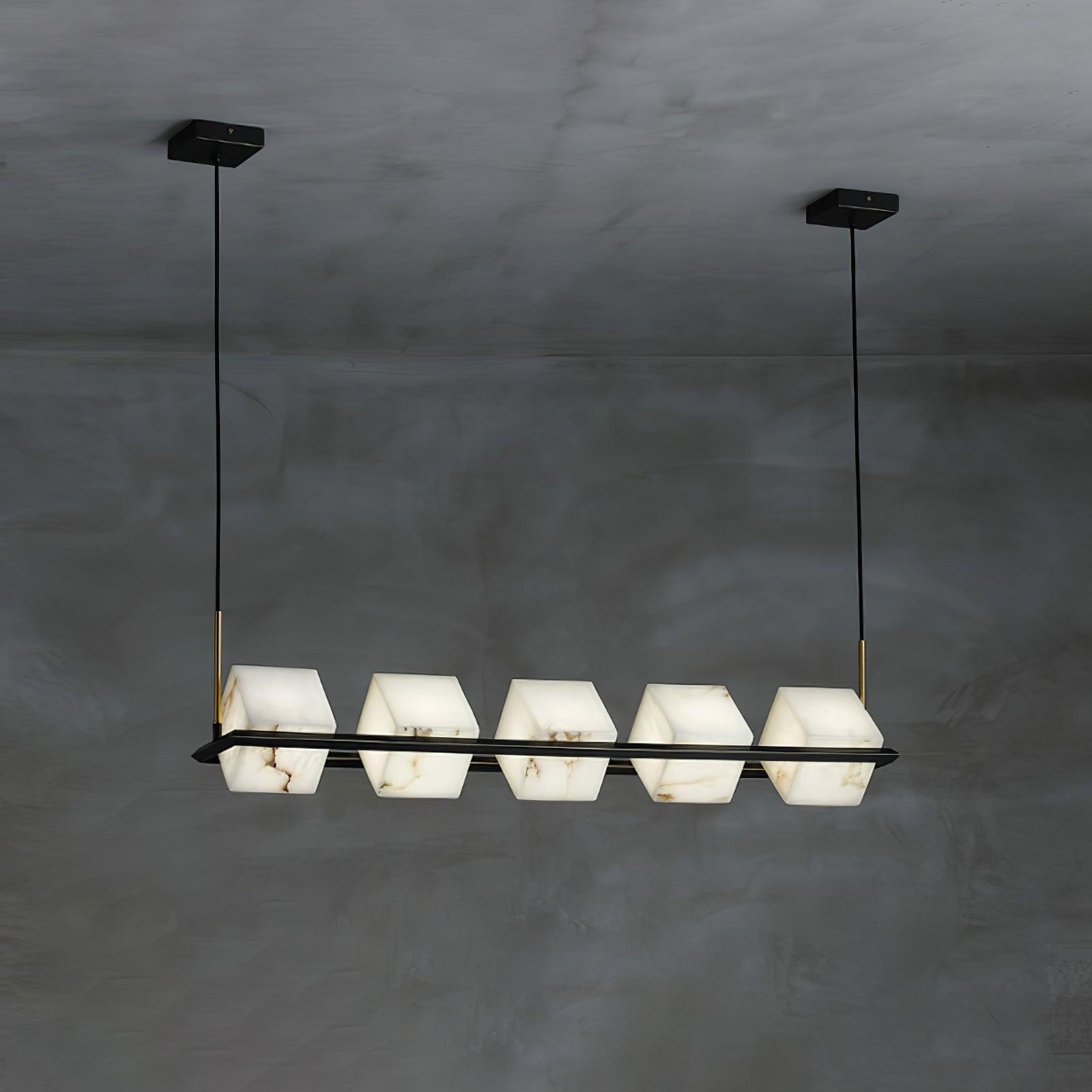 Alabaster Square Box Chandelier - Vinlighting