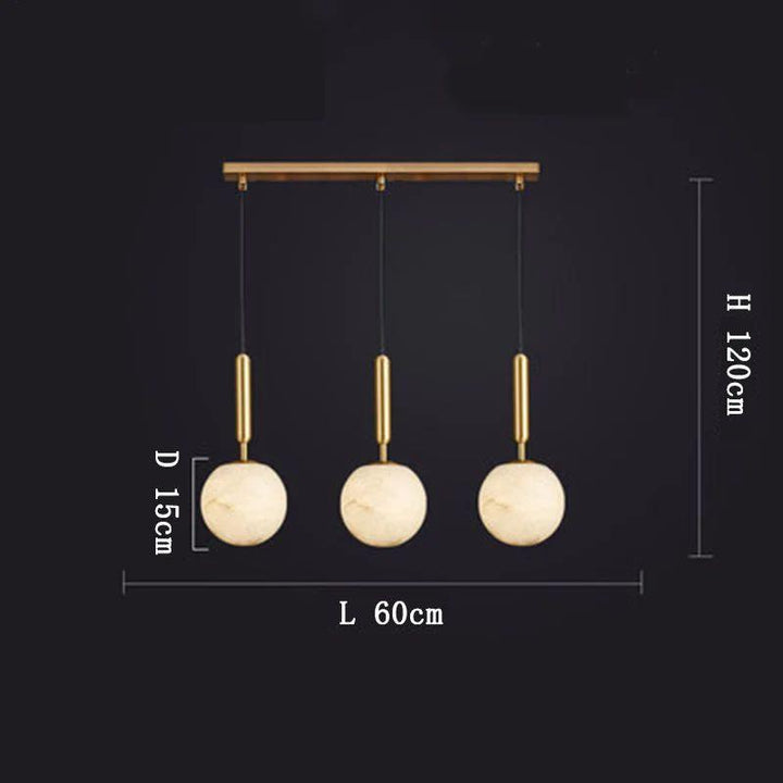 Small Alabaster Globe Pendant Light | Copper & Mid Century Design | Vinlighting | Vinlighting
