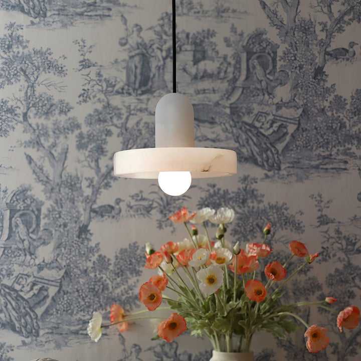 White Alabaster Pendant Light | Carrara | Bathroom & Bedside | Vinlighting | Vinlighting